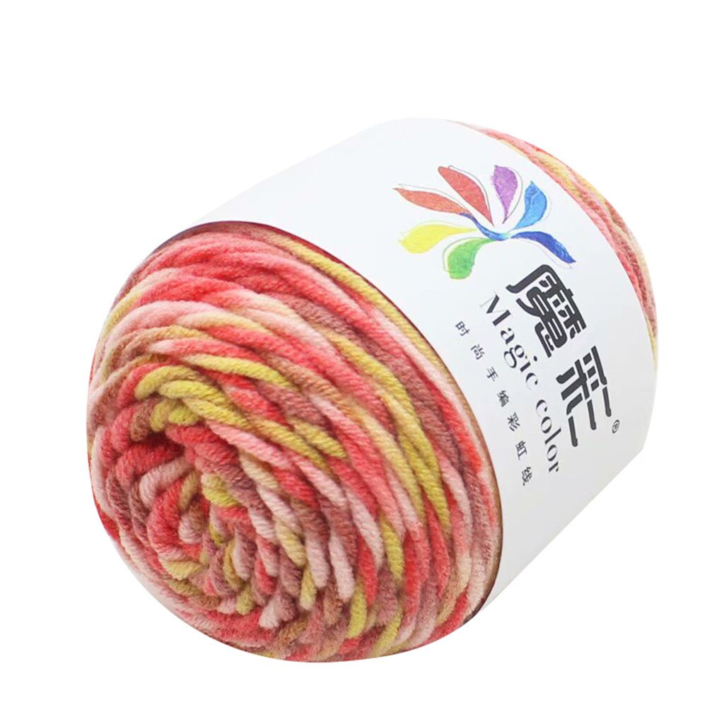 5 Strands Of Rainbow Plush Mink Cashmere Yarn Fine Hand-Knitting Thread For Woman Cardigan Scarf Suitable пряжа #3: L