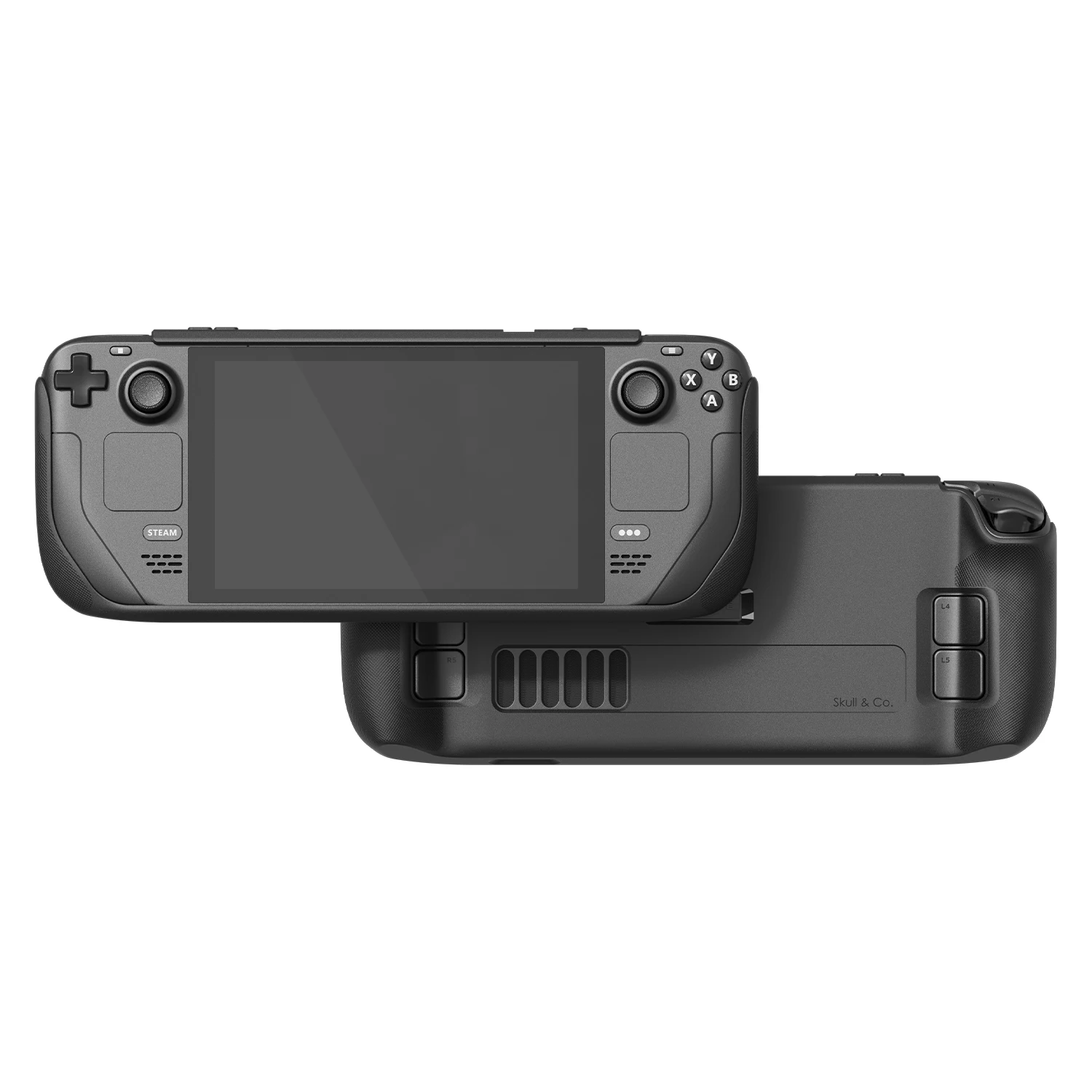 Skull & Co. GripCase Étui de protection SD Housse debout Coque en matériau souple pour Steam Deck Étui EDC Sac de transport pour Steam OLED: Rouge