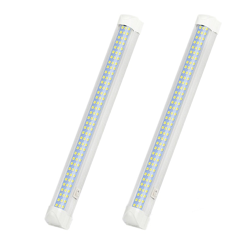 2X 108 LED Interior Light Bar ON/OFF Switch 12V Strip Light Van Bus Caravan: Default Title