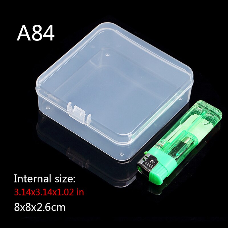 Mini Boxes Rectangle Clear Plastic Jewelry Storage Case Container Packaging Box for Earrings Rings Beads Collecting Small Items: a84