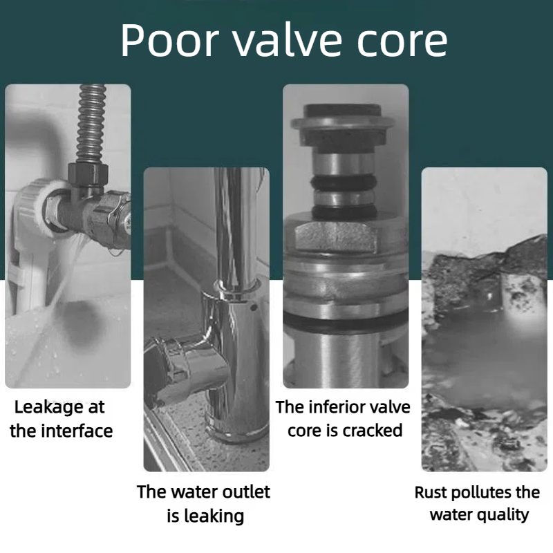 Brass ceramic faucet valve core, inner core of kitchen and bathroom single and cold universal quick-boiling faucet