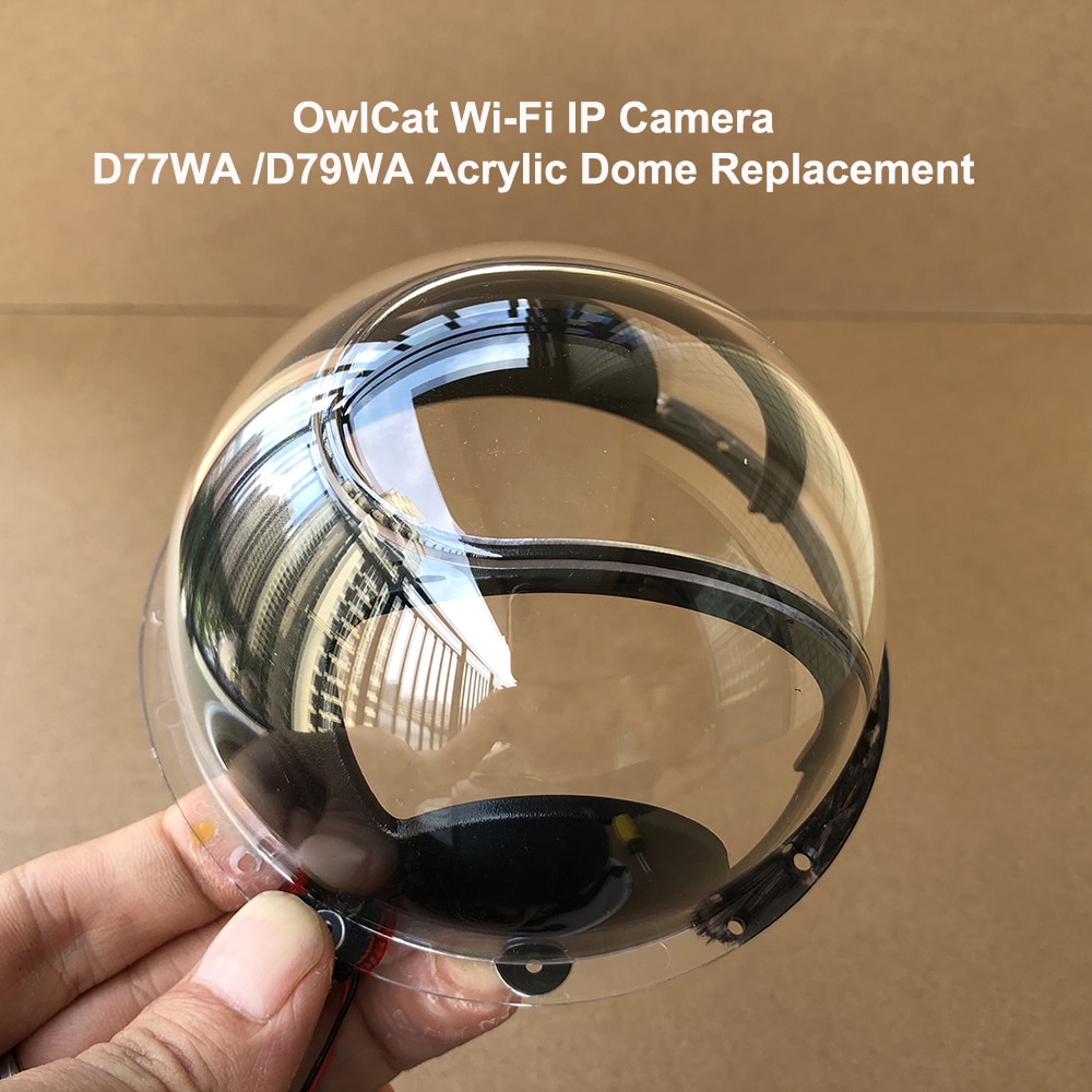 Akryl optisk kugle støv glasdæksel halvkugle vandtæt klar rund plast gennemsigtig kuppel til uglekat kamera  d77wa d79wa