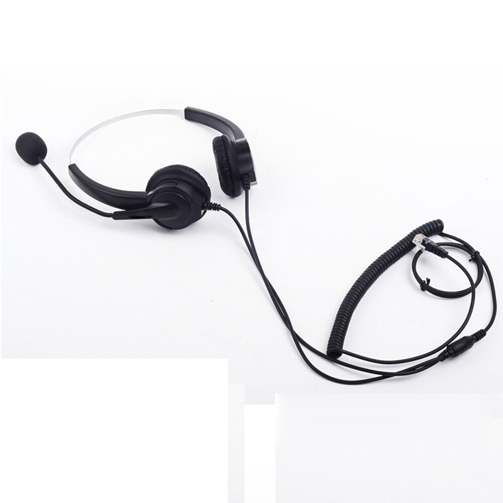 Snoer Binaural Telefoon Headset, handsfree Noise Cancelling 4-Pin RJ9 Telefoon Headset Voor Call Center En Telemarketing