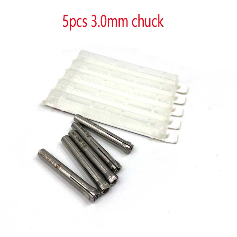 DENTAL 2.35mm 3.0mm 3.175mm Micromotor Collet Chuck for Strong 210 102L 105L SAEYANG MARATHON Polishing Handpiece: 5 PCS 3.0mm