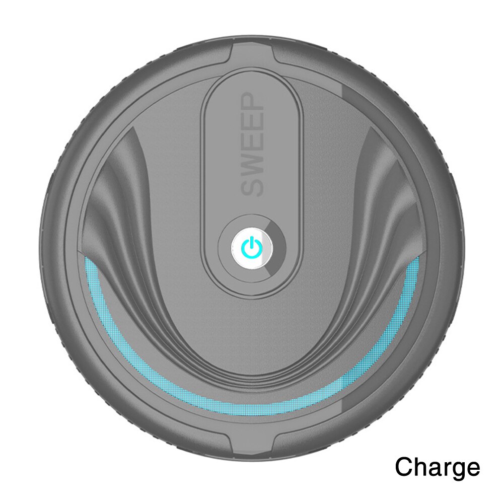 2 In 1 Intelligent Robot Plastic Universal Energy Saving Easy Operation Auto-induction Floor Sweeping Cleaning Vacuum Cleaner: Black Charge