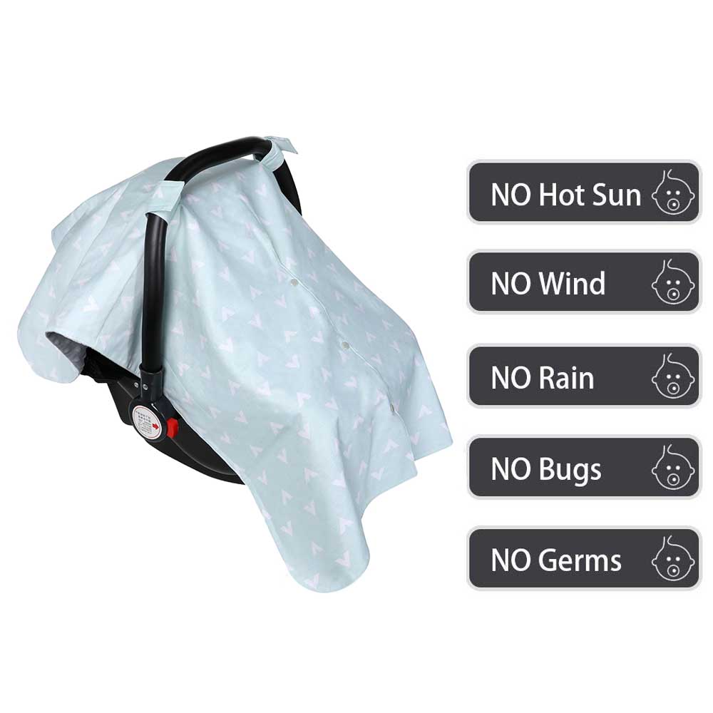 2 w 1 baldachim Carseat i chusta robić karmienia z otworem Peekaboo | duży fotelik samochodowy dla niemowląt baldachim dla dziewczynki lub chłopca