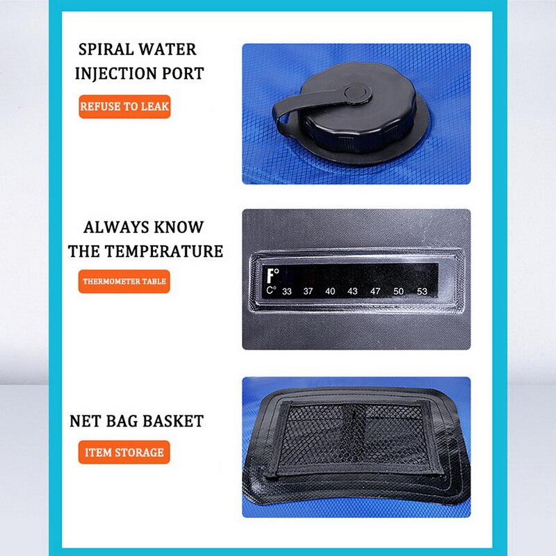 20L Outdoor Water Bag Leak Proof Solar Power Shower Bag Portable Camping Shower Bags Outdoor Accessories
