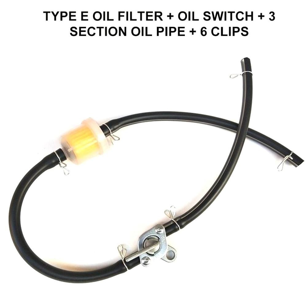 Universal inline 6mm 8mm In-Line Petrol / Fuel Tap Motorcycle On-OFF Petcock Fuel Switch