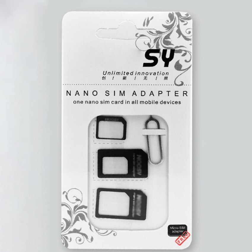 1 Set Micro Nano Sim Kaarthouder Mobiele Telefoon Sim Kaart Lade Adapters Met Kaart Pin, universele Smartphone Nummer Sim Houder Set