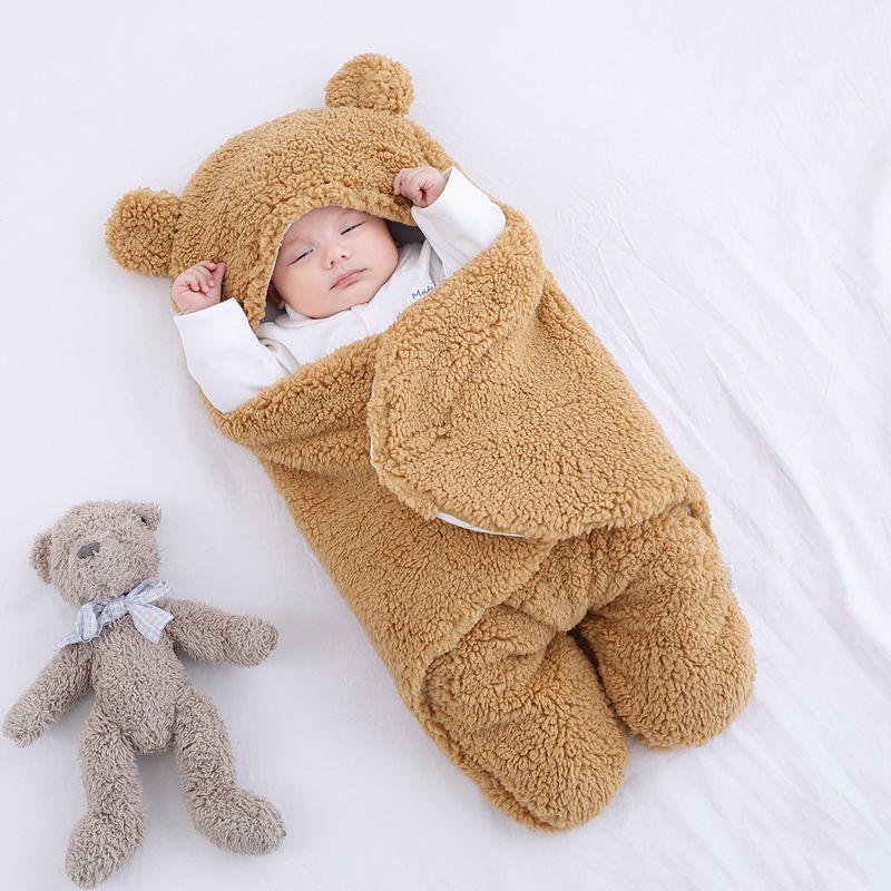 Super Zachte Baby Slaapzak Inbakeren Fleece Pasgeboren Ontvangen Deken Pluizige Warme Zuigelingsjongen Meisje Slapen Nursery Wrap Inbakeren: 8 / 6m