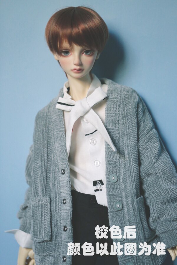 Ropa de muñeca de BJD para 1/3 1/4 MSD tamaño esmerilado cárdigan con abrigo de bolsillo 4 colores en accesorios de muñeca