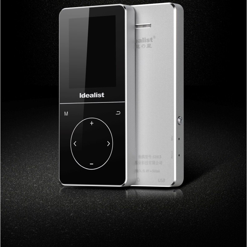 Idealist Sport-reproductor de MP4 Hifi, Metal, sin pérdidas, compatible con grabación TF, FM, E-Book, con brazalete, auricular