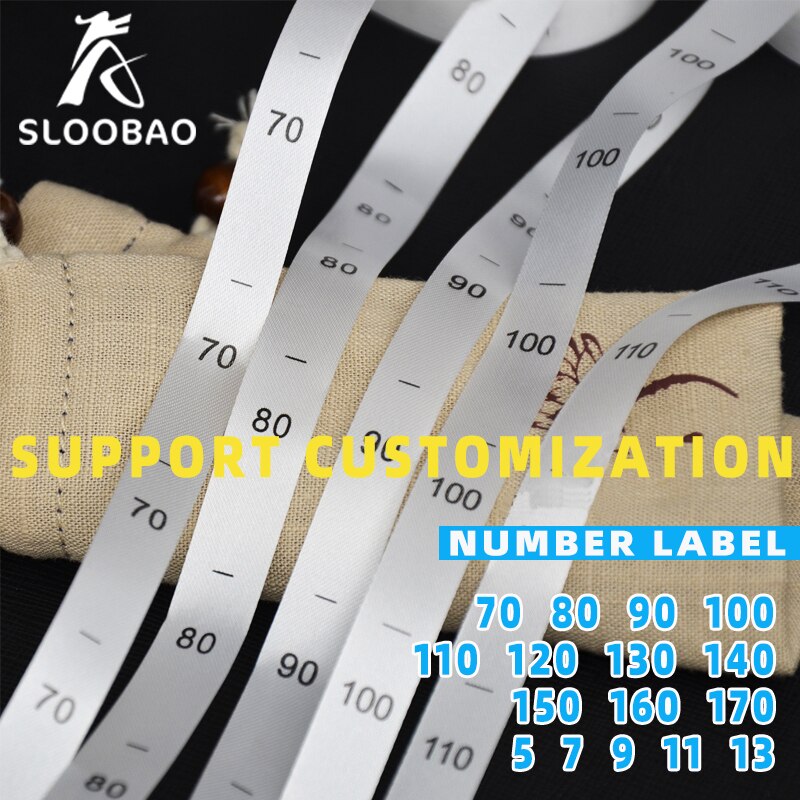 Siebdruck Satin Band Größe Etiketten Bekleidungs Anzahl label Größe Etiketten 500 stücke/rolle 1,2X3,5 cm