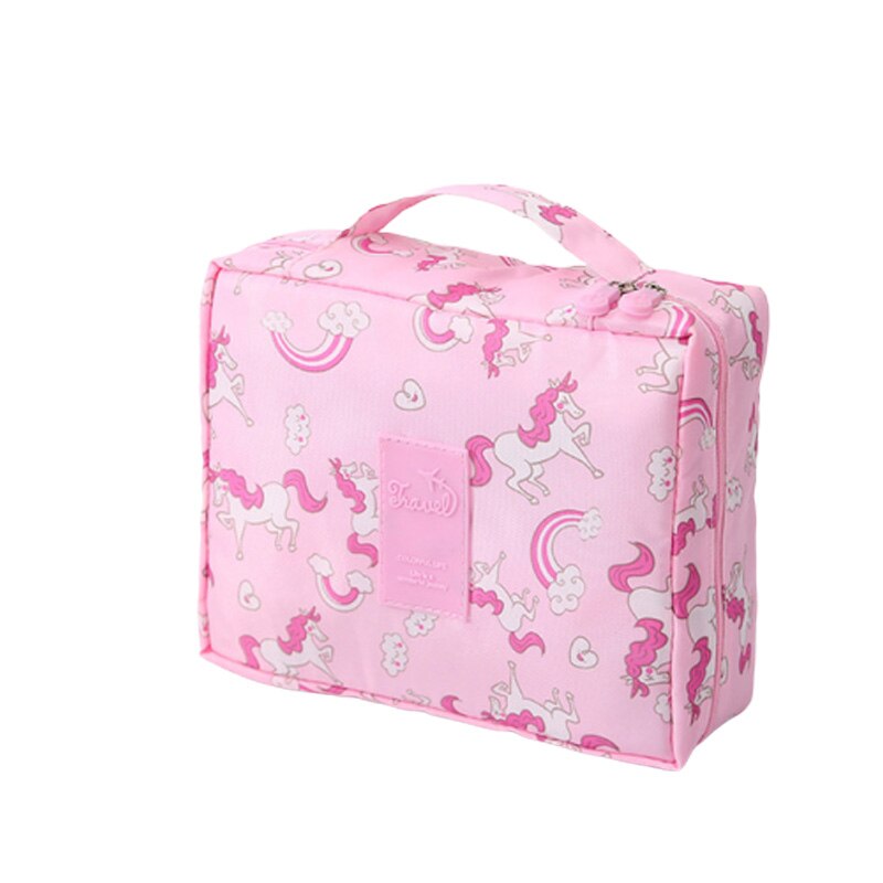 , nueva bolsa de cosméticos de nailon para mujer, bolsa de maquillaje multifunción, impermeable, portátil, organizador de artículos de tocador, estuches de maquillaje: New-014