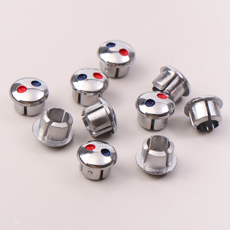10pcs Faucet Handle Cold Water Sign Red Blue Label Decoration Cover Kitchen Bathroom Mixer Tap Indicate For Faucet Handles