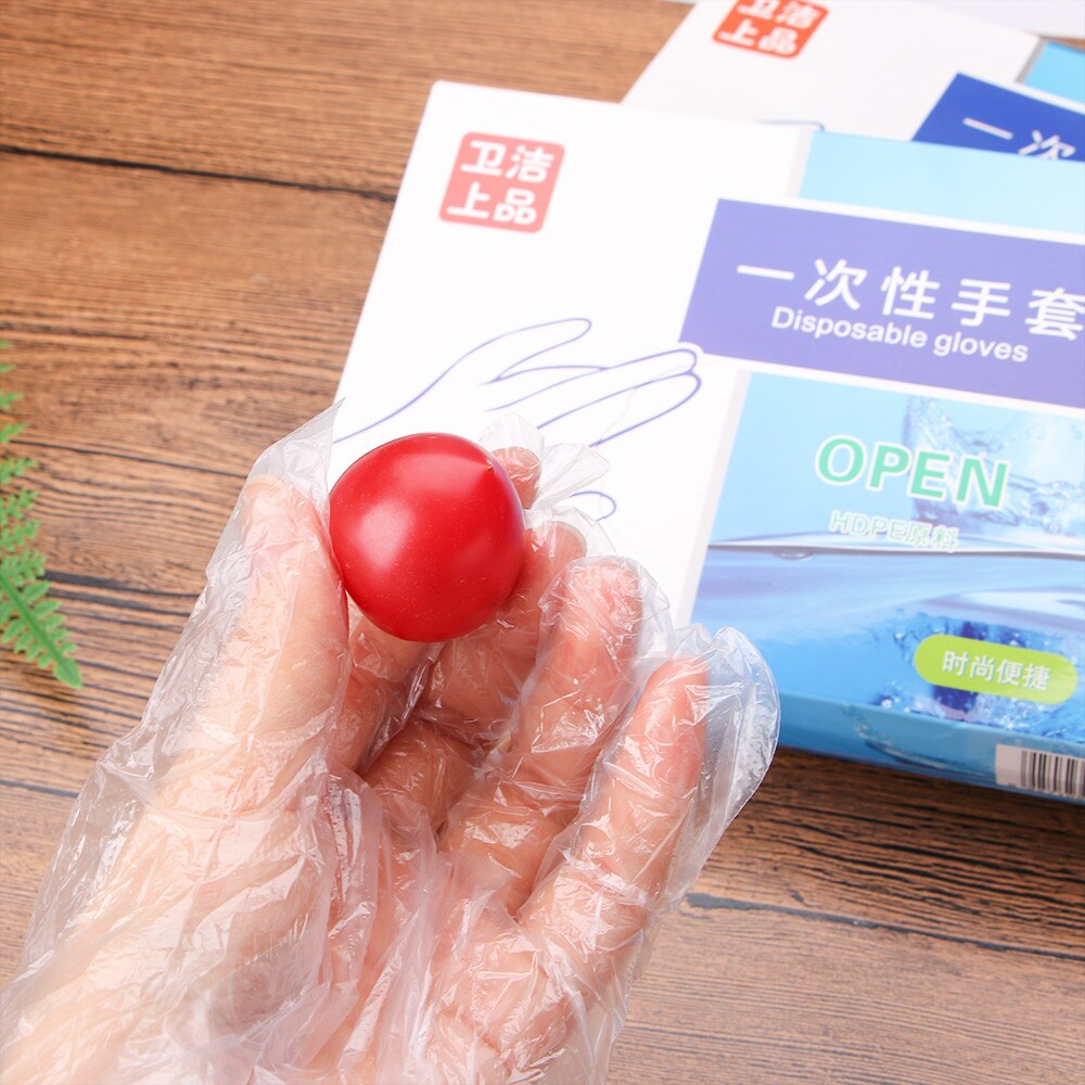 100/200Pcs/Set Food Plastic Gloves Disposable Gloves For Restaurant Kitchen BBQ Eco-friendly Food Gloves Fruit Vegetable Gloves