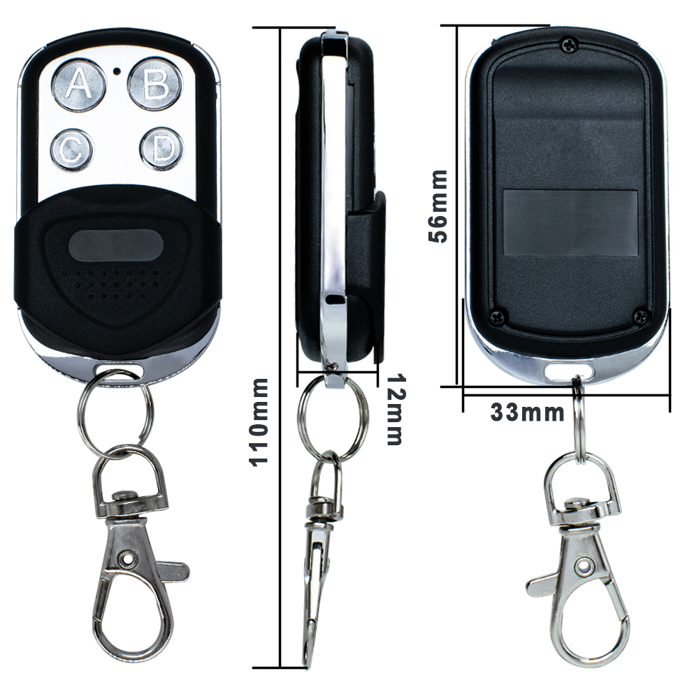 Garage Door Remote Control Universal Duplicator Multi-Frequency 433mhz 868mhz 280-868 Fixed& Rolling Code Gate Controller: Yellow