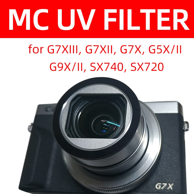 Multi-Coated Mc Uv Filter Lens Protector Voor Canon G7X Mark Iii Ii G7 X G9X G5X SX740 SX720 hs (Hd Optische Glas)