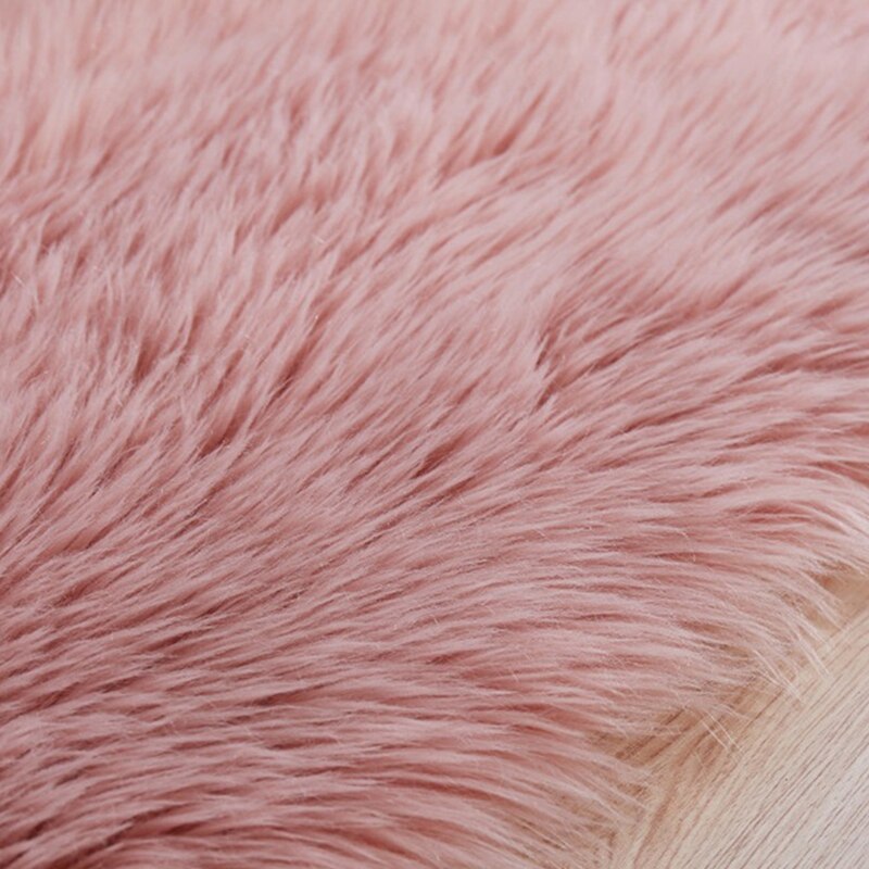 Tapis de salon en velours et fourrure, moquette pelucheux, de sol en peluche, pour chambre à coucher, décoration de maison moderne