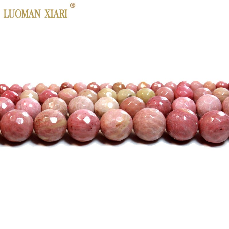 Fine AAA 100% Natural Rhodochrosite Round Stone Beads For Jewelry Making DIY Bracelet Necklace 4/6/8/10/12 mm Strand 15&#39;&#39;