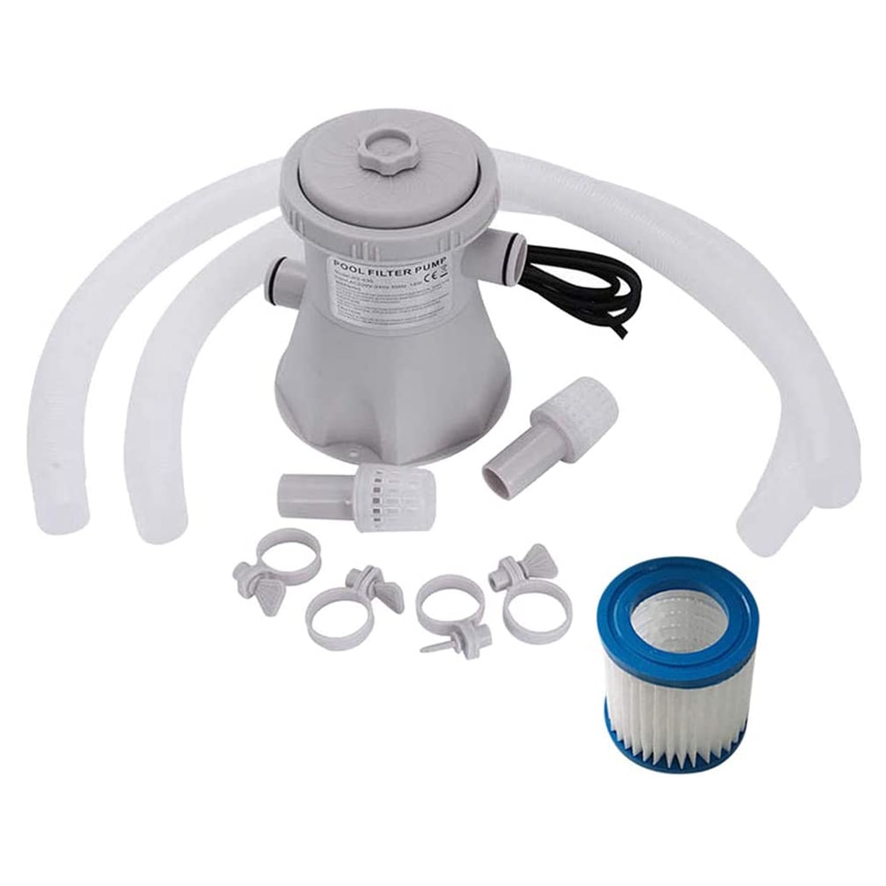 Electric Swimming Pool Filter Pump Filter Set Outdoor Pool Circulation Water Pump Cleaning Tool Kit Strainer Joints Filter: EU