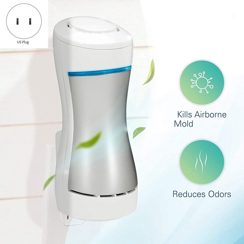 Pluggable Air Purifier & Disinfect with UV-C Light, Deodorizer for Odor From Pets,Room Freshener for Small Rooms US Plug