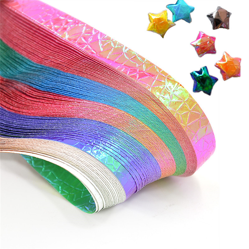 80 kpl helmiäisvärinen gradientti väri onnentähdet origami värikkäät origami askartelupaperit tee itse scrapbooking askartelukoristeet