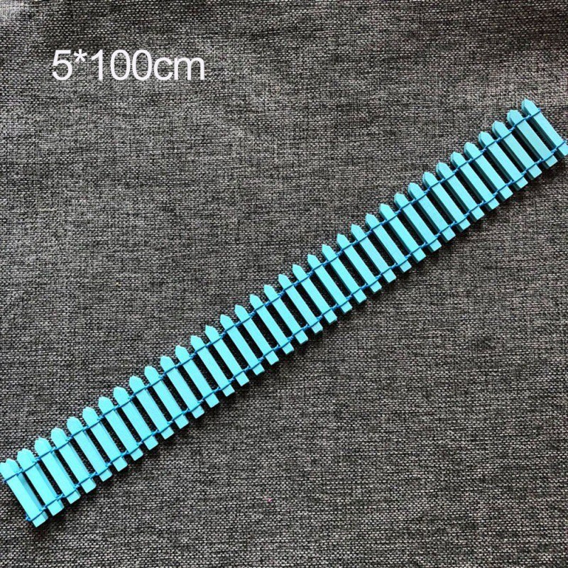 100*5Cm Tuin Lange Houten Hek Diy Mini Kleurrijke Kamfer Kleine Hek Succulent Hek: B