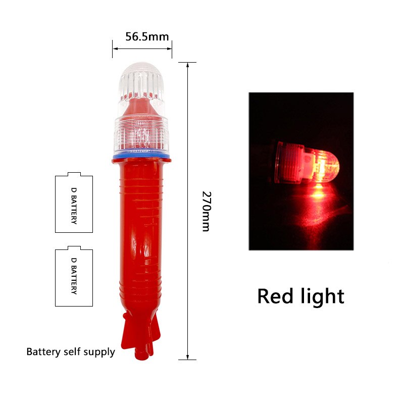 1 stk fiskelys undervandsnet beacon bøje signal lys blinkende lys indikator lys lokker fisk finder lampe blinkende: Rødt lys