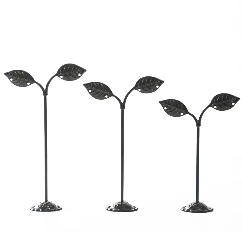 3pcs/set Jewelry Earring Display Ear Stud Hanger Holder Stand Storage Show Rack Earring Holder Jewelry Display: black