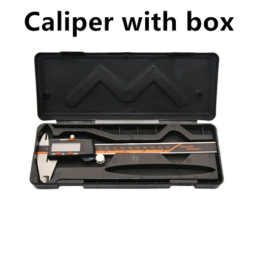 Stainless Steel Digital Display Caliper 6 inch 150 mm Fraction/MM/Inch High Precision LCD Vernier Caliper Measuring tools Gauges: caliper with box