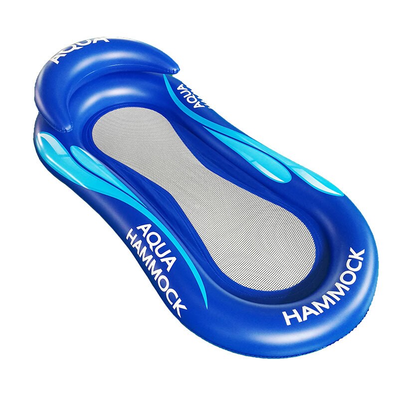 Opblaasbare Drijvende Rij Zwemmen Leisure Volwassen Drijvende Stoel Strand Zwemmen Swim Air Pads Opblaasbare Hangmat Zee Bed Water Float: blue
