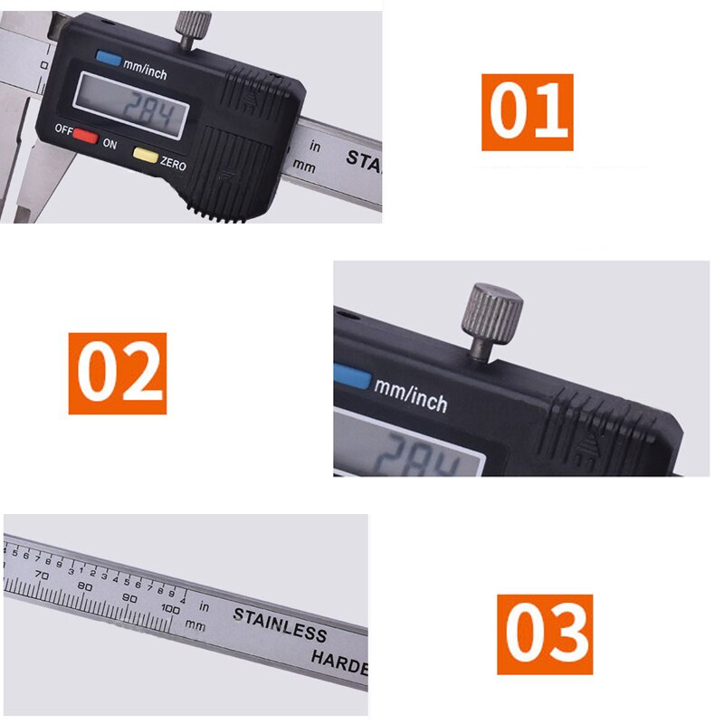 Stainless Steel Digital Caliper mini Pocket 50mm 70mm 100mm Thickness Gauge Electronic Vernier Caliper Slider Caliper Gem tool