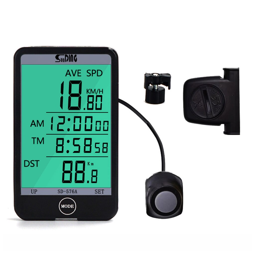 Cycling Computer Mountain Bike Road Bicycle LCD Display Waterproof Bike Computer with Backlit