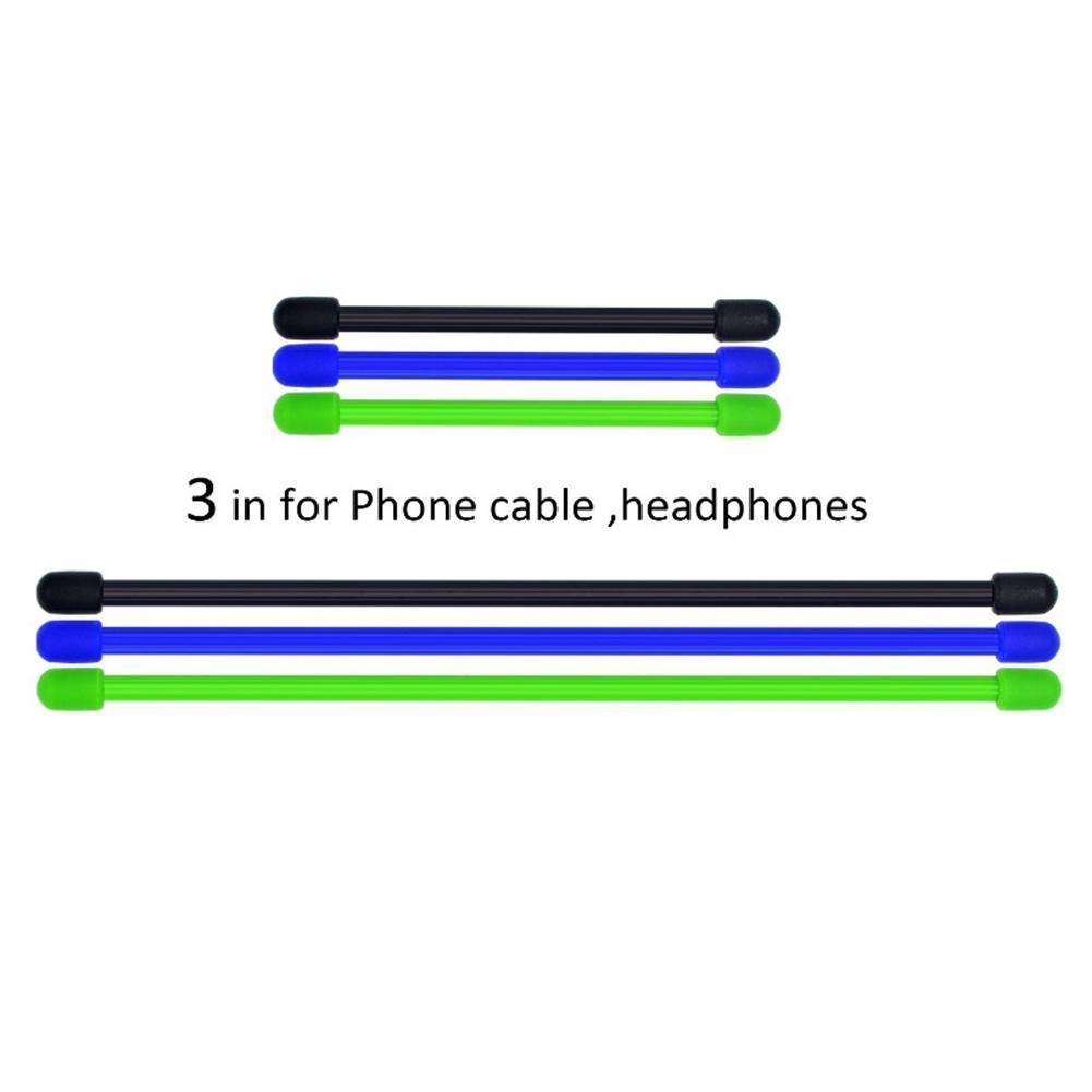 4 stk silikone binding reb wrap data wire kabel cinch management winder loop stropper wrap tape holdbare bånd krog organi  d9 u 2