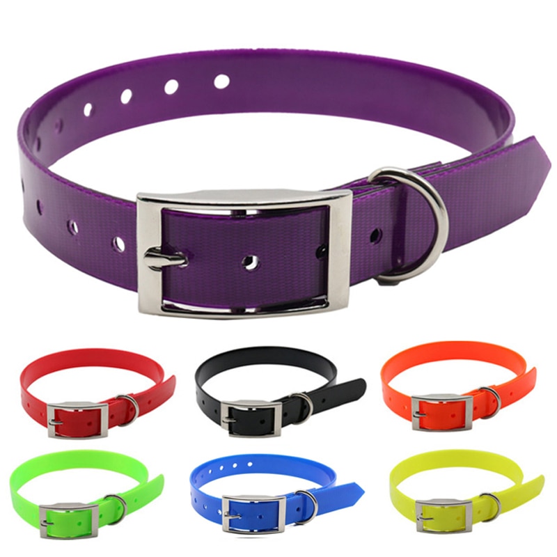 Dierenwinkel Halsband Tpu + Nylon Waterdichte Deodorant Slip Vuil Schoon Halsbanden 7 Kleuren Voor Kleine Grote Hond Accessoires