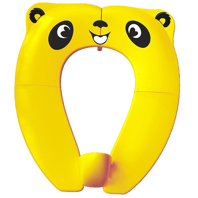 Baby Toilet Seat Cover Kids Reizen Vouwen Potje Seat Portable Toilet Training Stoelen Cover Infant Antislip Urinoir Kussen pot: cute yellow cover