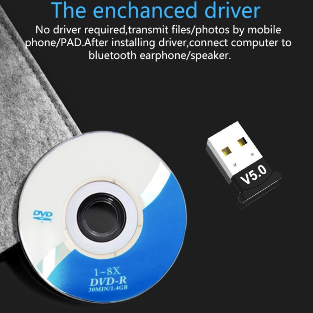 Huasifei Usb Bluetooth 5.0 Adapter Zender Bluetooth Ontvanger Audio Bluetooth Dongle Wireless Adapter Voor Laptop