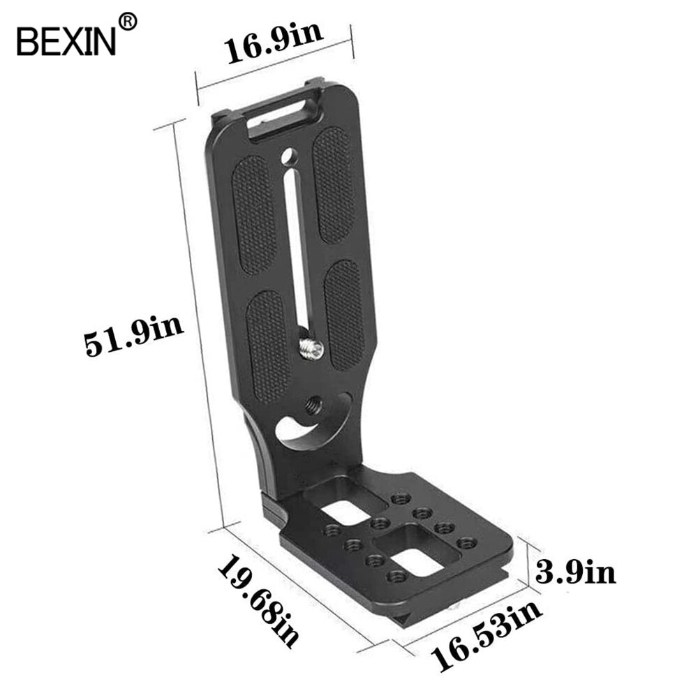 BEIXN Vertical Shot L Plate Dslr Camera Quick Release L Plate Mount Bracket For Canon Nikon Sony and Arca Swiss Tripod Ball Head