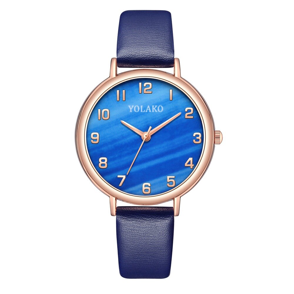 Rose Goud Groen Dames Horloge Ins Populaire Arabisch Cijfer Dameshorloge Unieke Malachiet Leer Mode Vrouwen Horloge: 04