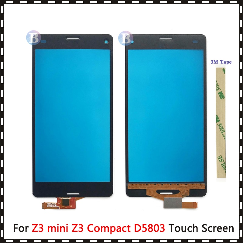 4.6 " sony xperia  z3 mini  z3 compact  d5803 kosketusnäytön digitoijalle etulasilinssin tunnistinpaneeli