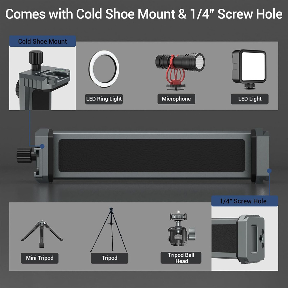 2025 Upgrade Tablet Houder Klem voor iPad pro air mini 2 3 4 Universele Clip Statief Mount voor iPhone 4.7 "-12.9" De meeste Tablet