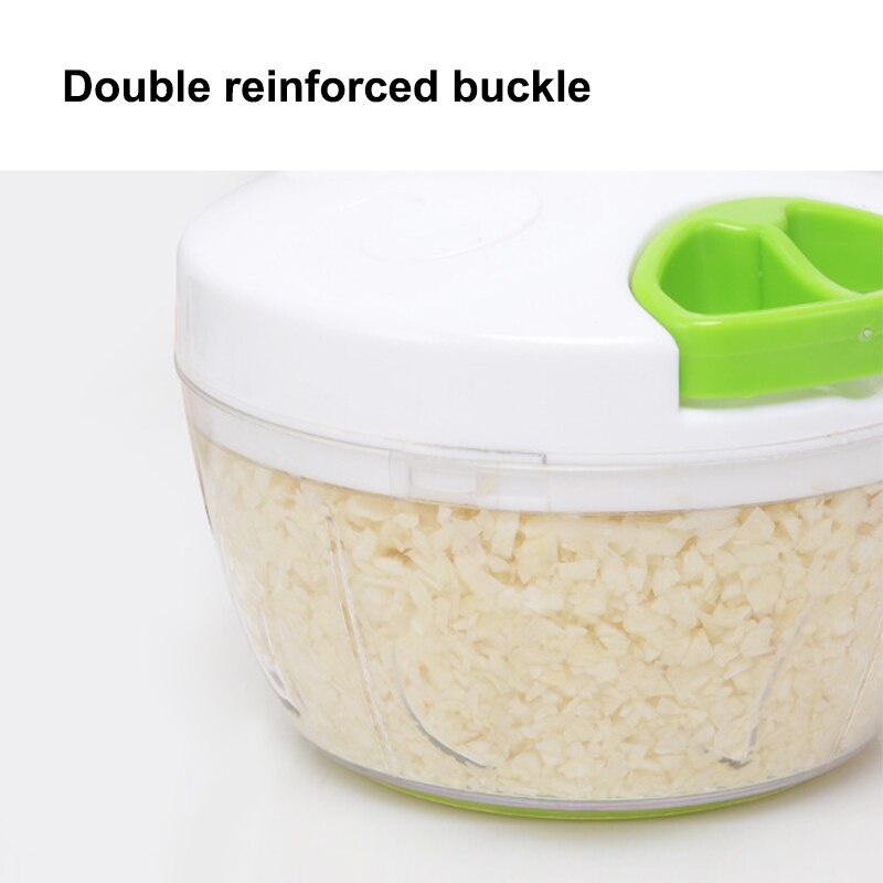 500ml Multifunction High Speedy Chopper Garlic Cutter Vegetable Fruit Twist Shredder Manual Meat Grinder Slicers Accessories