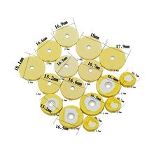 16er- pack flötenpolster, flötenlederpolster, gelbes flötenleder, instrumentenzubehör, polster für musikinstrumente