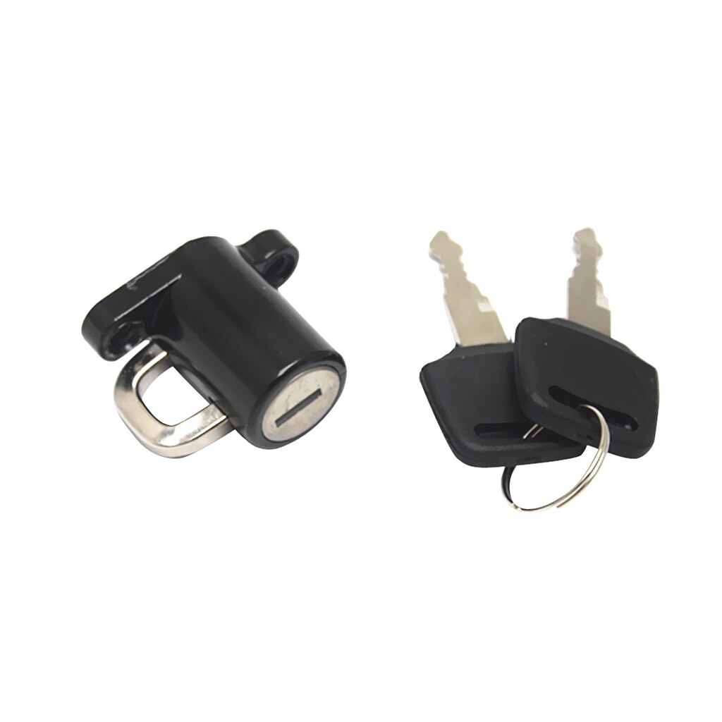 Universal Motor Bike Helmet Lock Hanger Hook with 2 Keys Black