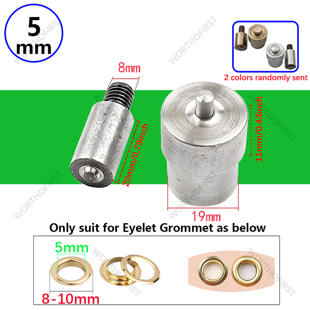 Agujero perforador de cuero y ojal, troqueles de instalación para prensa manual, molde para cortinas, zapatos, artesanía de cuero, accesorios de costura: Transparente