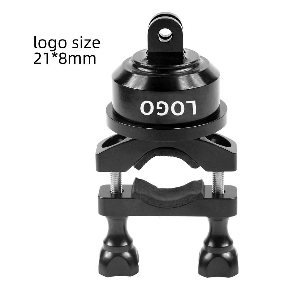 Helmet 360 Degree Automatic Rotation Base Mount Adapter for 22-32mm Arm Tube for Gopro 8 7 6 5 4Session yi Cycling Skydiving Ski: black custom logo