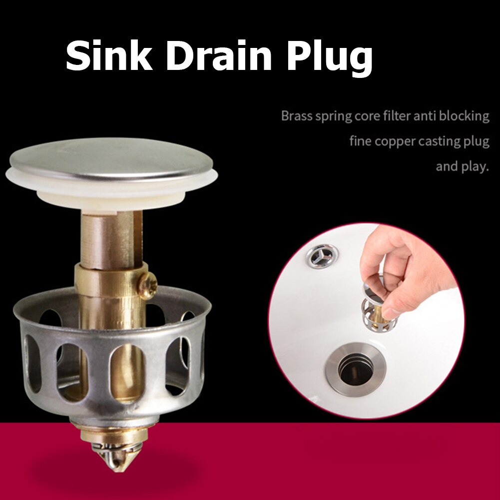 Replacement Wash Basin Pop Up Sink Drain Plug Bathtub Bounce Drain Stopper