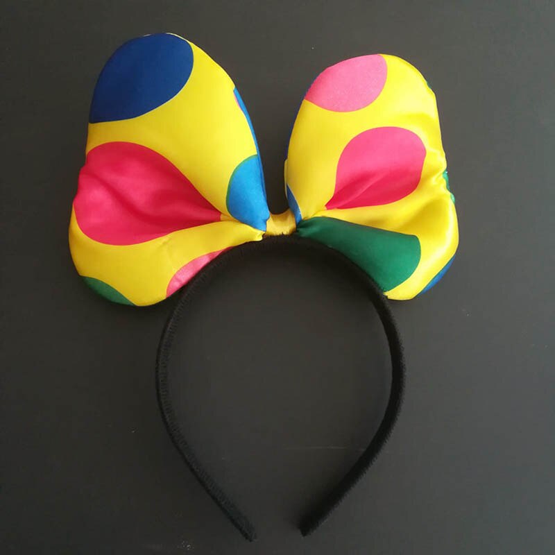 Adult Child Funny Polka Dot Bowtie Clown Tie Necktie Headband Top Hat Party Birthday Easter: headand