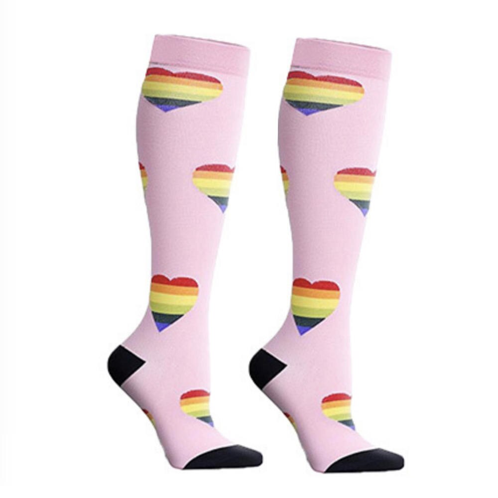 Socken Sport Ich bin Freien Wandern Socken unisex Bein Unterstützung strecken Nylon Leistung Sport Lauf Rosa Blau Socken